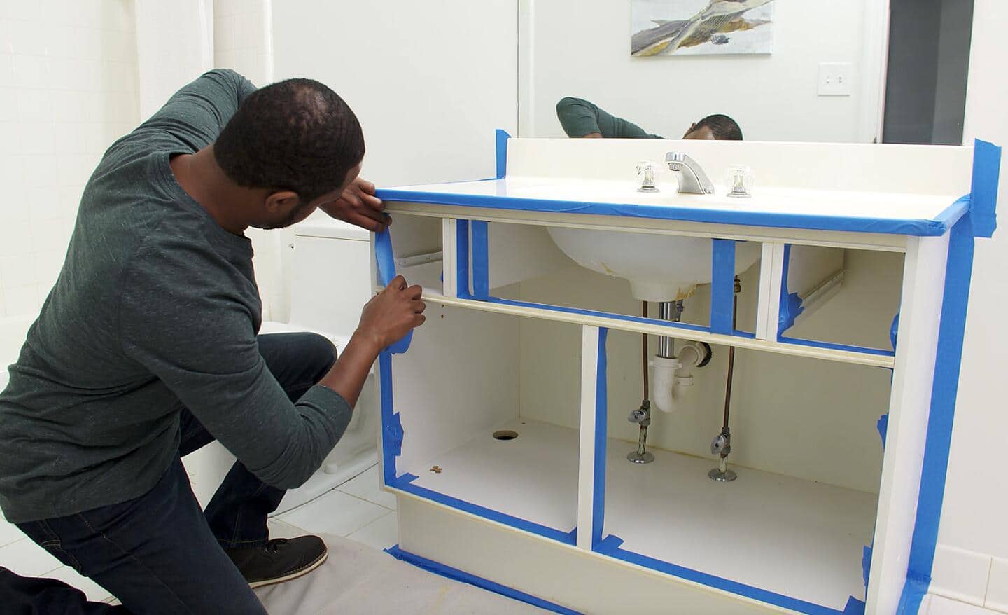 How to Paint a Bathroom Vanity - The Home Depot